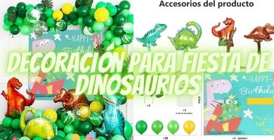 Decoracion para fiesta de Dinosaurios