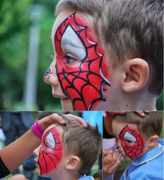 vamos a aprender a hacer un maquillaje pintacaritas de Spiderman para niño, con la ayuda de lupssmartin, la cual nos muestra en sus fantásticas fotografías cómo ha realizado el maquillaje para el disfraz de Spiderman.