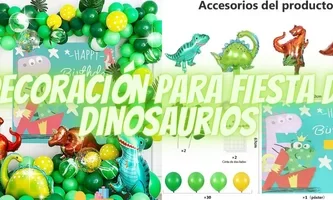 Decoracion para fiesta de Dinosaurios